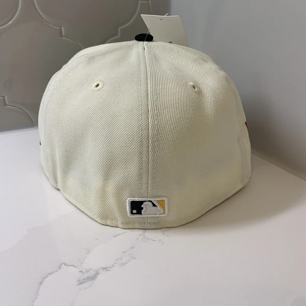 Pittsburgh Pirates New Era 59FIFTY MLB Two Tone White Fitted Hat Cap Size 7 3/8